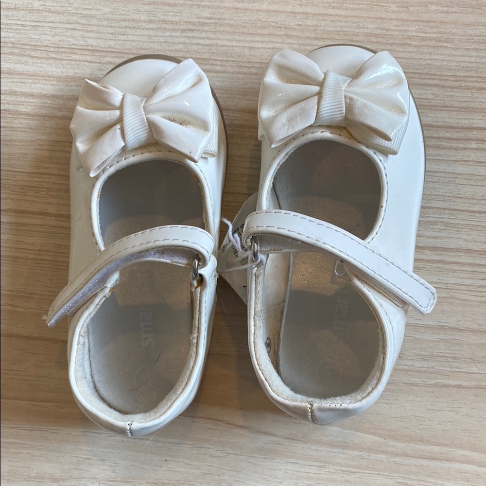 White Bow Kids Shoes